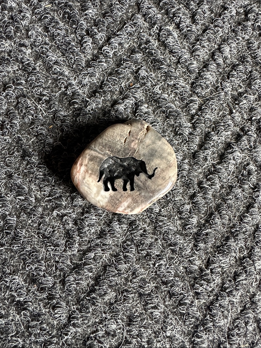 Small Elephant Carved Rock